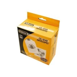 Fellowes Cd/dvd Papir Lommer, 100 Stk.