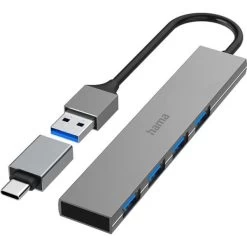 HAMA 3.2 USB-A Hub 4x Porte M/ USB-C Adapter