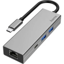 HAMA Hub USB-C 4x Porte Inkl. LAN