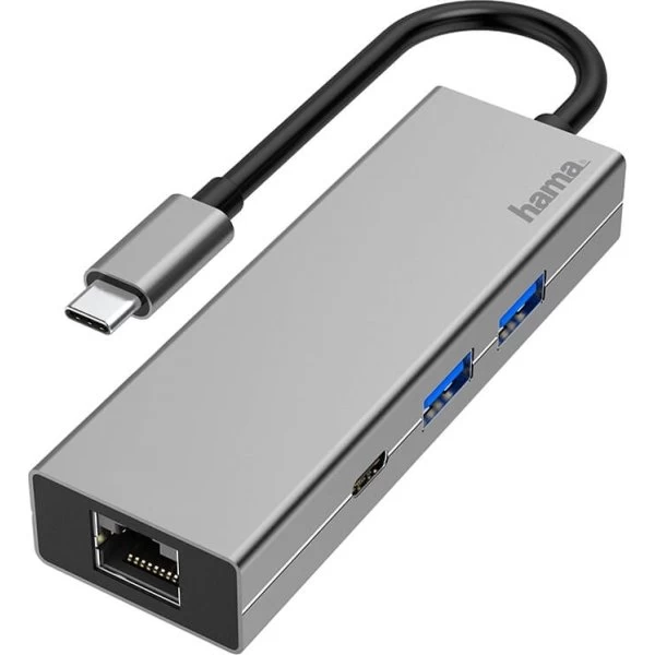 HAMA Hub USB-C 4x Porte Inkl. LAN 3 HAMA Hub USB-C 4x Porte Inkl. LAN