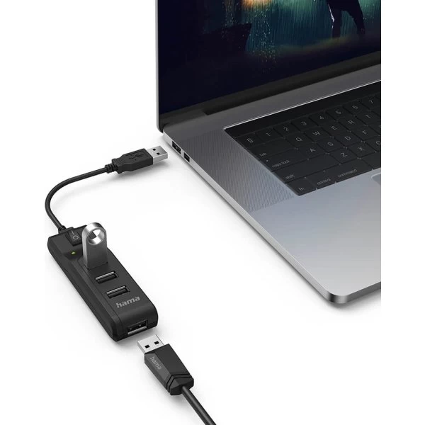 HAMA Hub USB-A 2.0 Switch 4x Porte, Sort 6 HAMA Hub USB-A 2.0 Switch 4x Porte, Sort - Billede 4