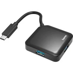 HAMA Hub USB-C 4x Porte, Sort