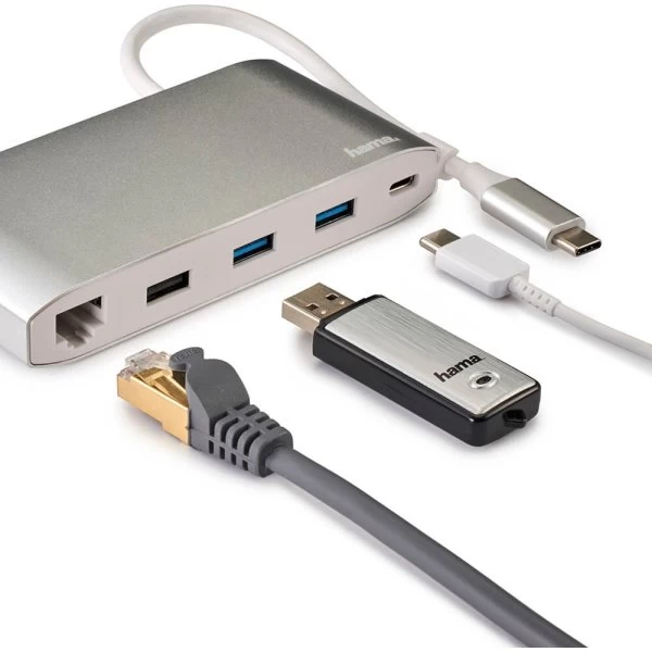HAMA Multiport Hub USB-C 8x Porte 5 HAMA Multiport Hub USB-C 8x Porte - Billede 3
