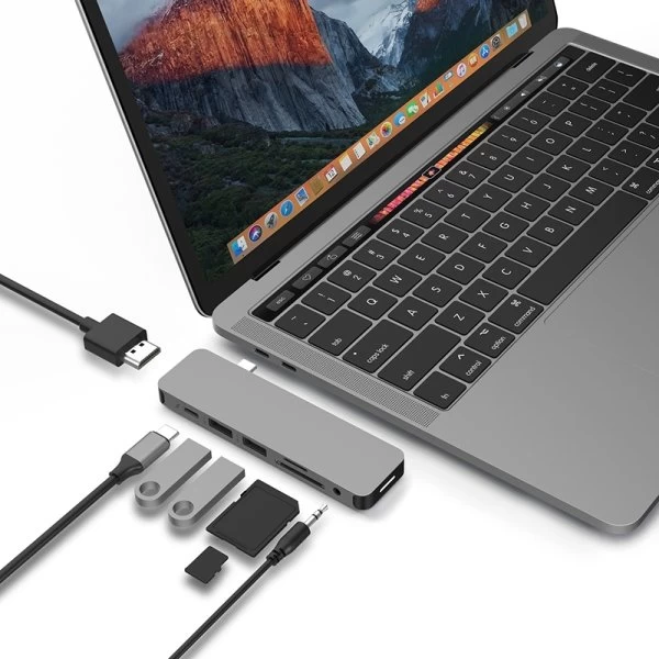 Hyper Solo 7-i-1 USB-C Hub, Grå 4 Hyper Solo 7-i-1 USB-C Hub, Grå - Billede 2