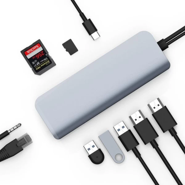 Hyper Viper 10-i-2 USB-C Hub, Sølv 5 Hyper Viper 10-i-2 USB-C Hub, Sølv - Billede 3