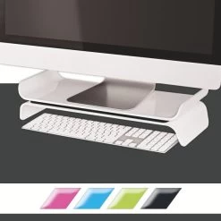 Leitz Ergo WOW Monitor Stand, Hvid