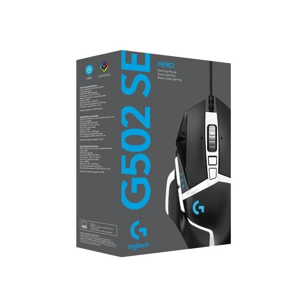 Logitech G502 SE Hero Gaming Mus, Sort/hvid 5 Logitech G502 SE Hero Gaming Mus, Sort/hvid - Billede 3