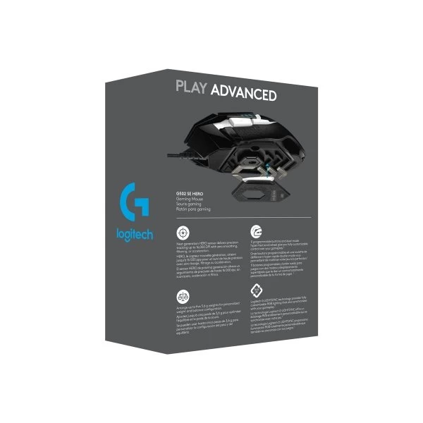 Logitech G502 SE Hero Gaming Mus, Sort/hvid 8 Logitech G502 SE Hero Gaming Mus, Sort/hvid - Billede 6