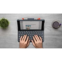 Logitech Slim Folio Med Keyboard Til IPad 10,2” -Computer Og Tablet Tilbehør logitech slim folio med keyboard til ipad 102 5