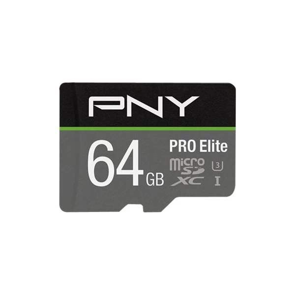 PNY MicroSDXC 4K Pro Elite 64GB Class 10 M/adapter 3 PNY MicroSDXC 4K Pro Elite 64GB Class 10 M/adapter
