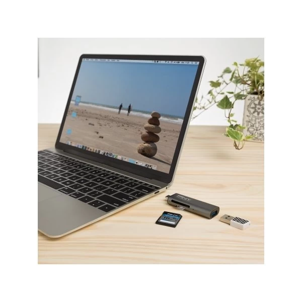PNY USB-C Kortlæser – USB Adapter, Grå 8 PNY USB-C Kortlæser – USB Adapter, Grå - Billede 6
