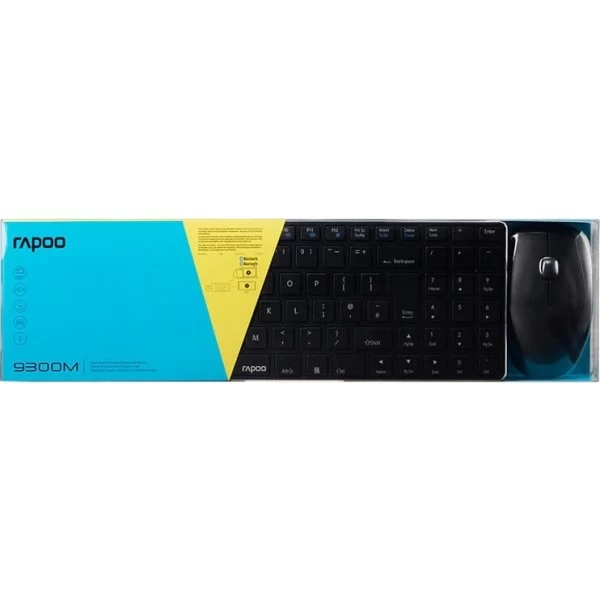 RAPOO 9300M Multi-Mode Trådløst Tastatursæt, Sort 4 RAPOO 9300M Multi-Mode Trådløst Tastatursæt, Sort - Billede 2