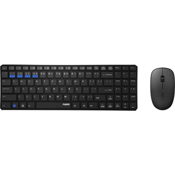 RAPOO 9300M Multi-Mode Trådløst Tastatursæt, Sort 3 RAPOO 9300M Multi-Mode Trådløst Tastatursæt, Sort