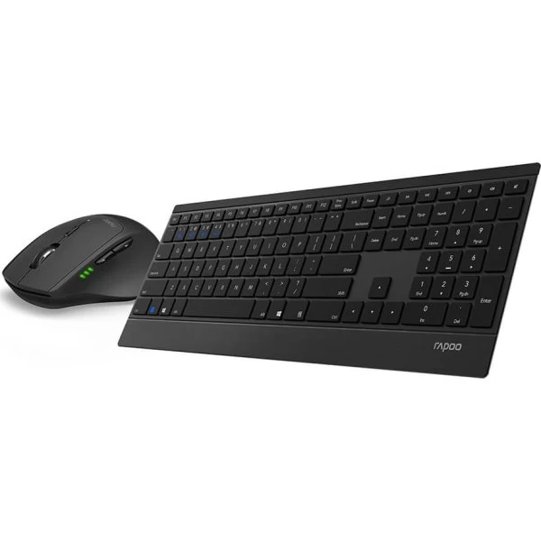 RAPOO 9500M Multi-Mode Trådløst Tastatursæt, Sort 6 RAPOO 9500M Multi-Mode Trådløst Tastatursæt, Sort - Billede 4