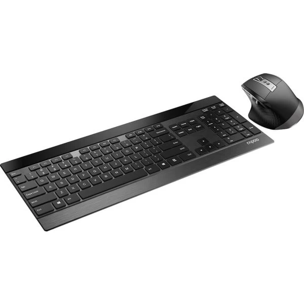 RAPOO 9900M Multi-Mode Trådløst Tastatursæt, Sort 5 RAPOO 9900M Multi-Mode Trådløst Tastatursæt, Sort - Billede 3