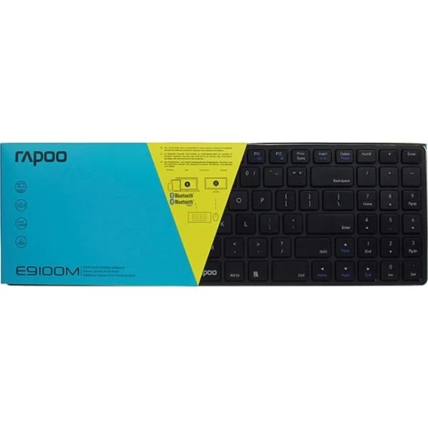 RAPOO E9100M Multi-Mode Trådløst Keyboard, Sort 4 RAPOO E9100M Multi-Mode Trådløst Keyboard, Sort - Billede 2
