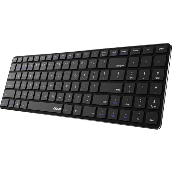 RAPOO E9100M Multi-Mode Trådløst Keyboard, Sort 6 RAPOO E9100M Multi-Mode Trådløst Keyboard, Sort - Billede 4