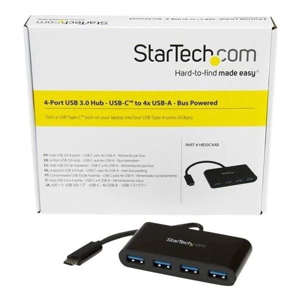 StarTech.com 4-port USB Hub, USB-C Til 4 X USB-A 7 StarTech.com 4-port USB Hub, USB-C Til 4 X USB-A - Billede 5
