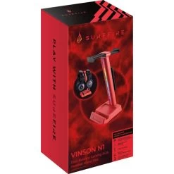 SUREFIRE Vinson N1 Gaming Headsetholder, Rød 11 SUREFIRE Vinson N1 Gaming Headsetholder, Rød -Computer Og Tablet Tilbehør surefire vinson n1 gaming headsetholder rod 5