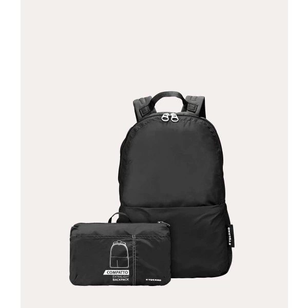 Tucano Compatto Foldbar Rygsæk, Sort 3 Tucano Compatto Foldbar Rygsæk, Sort