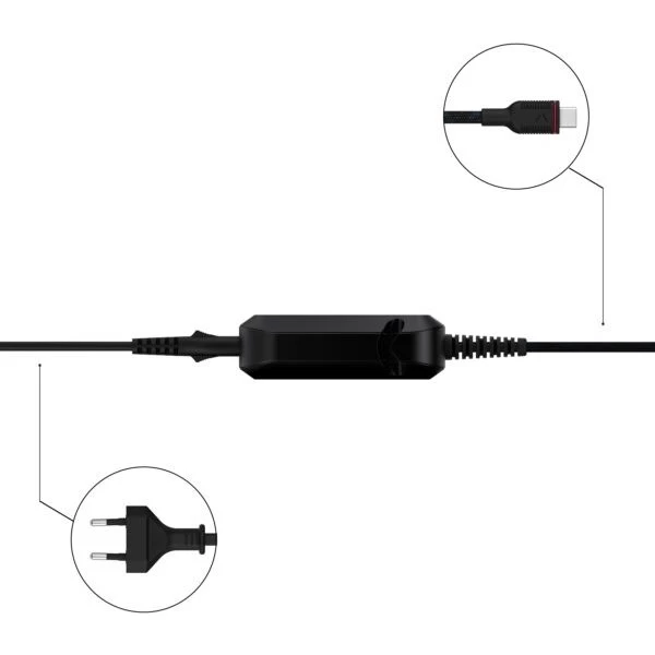 Unisynk USB-C Laptop Strømforsyning, 65W, Sort 7 Unisynk USB-C Laptop Strømforsyning, 65W, Sort - Billede 5