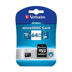Verbatim 64GB MicroSDXC Class 10 M/adapter -Computer Og Tablet Tilbehør verbatim 64gb microsdxc class 10 madapter 2