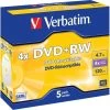 Verbatim DVD+RW 4,7GB Jewel Case, 5 Stk -Computer Og Tablet Tilbehør verbatim dvdrw 47gb jewel case 5 stk 1