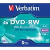 Verbatim DVD-RW 4,7GB Jewel Case, 5 Stk 1 Verbatim DVD-RW 4,7GB Jewel Case, 5 Stk -Computer Og Tablet Tilbehør verbatim dvdrw 47gb jewel case 5 stk