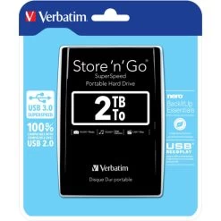 Verbatim Store 'N' Go 2,5" 2TB USB 3.0, Sort -Computer Og Tablet Tilbehør verbatim store n go 25 2tb usb 30 sort 5