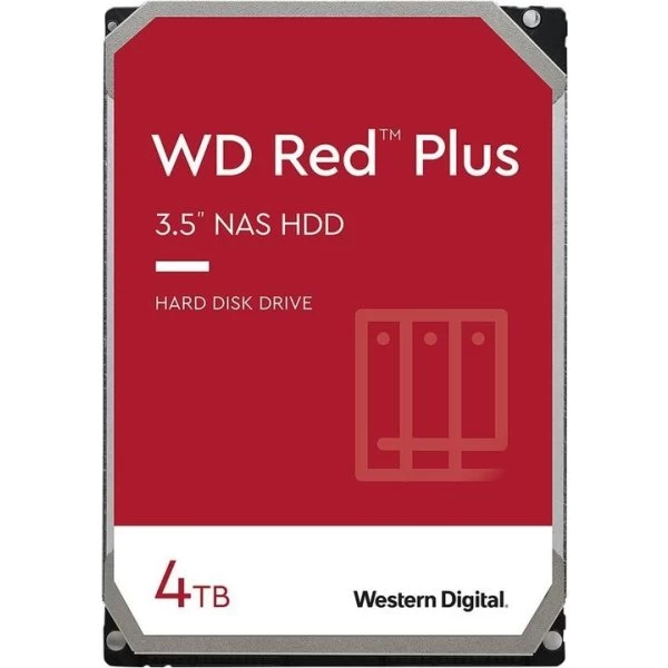 Western Digital Red Plus 3,5'' NAS-harddisk, 4TB 3 Western Digital Red Plus 3,5'' NAS-harddisk, 4TB
