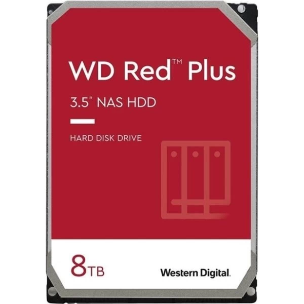 Western Digital Red Plus 3,5'' NAS-harddisk, 8TB 3 Western Digital Red Plus 3,5'' NAS-harddisk, 8TB